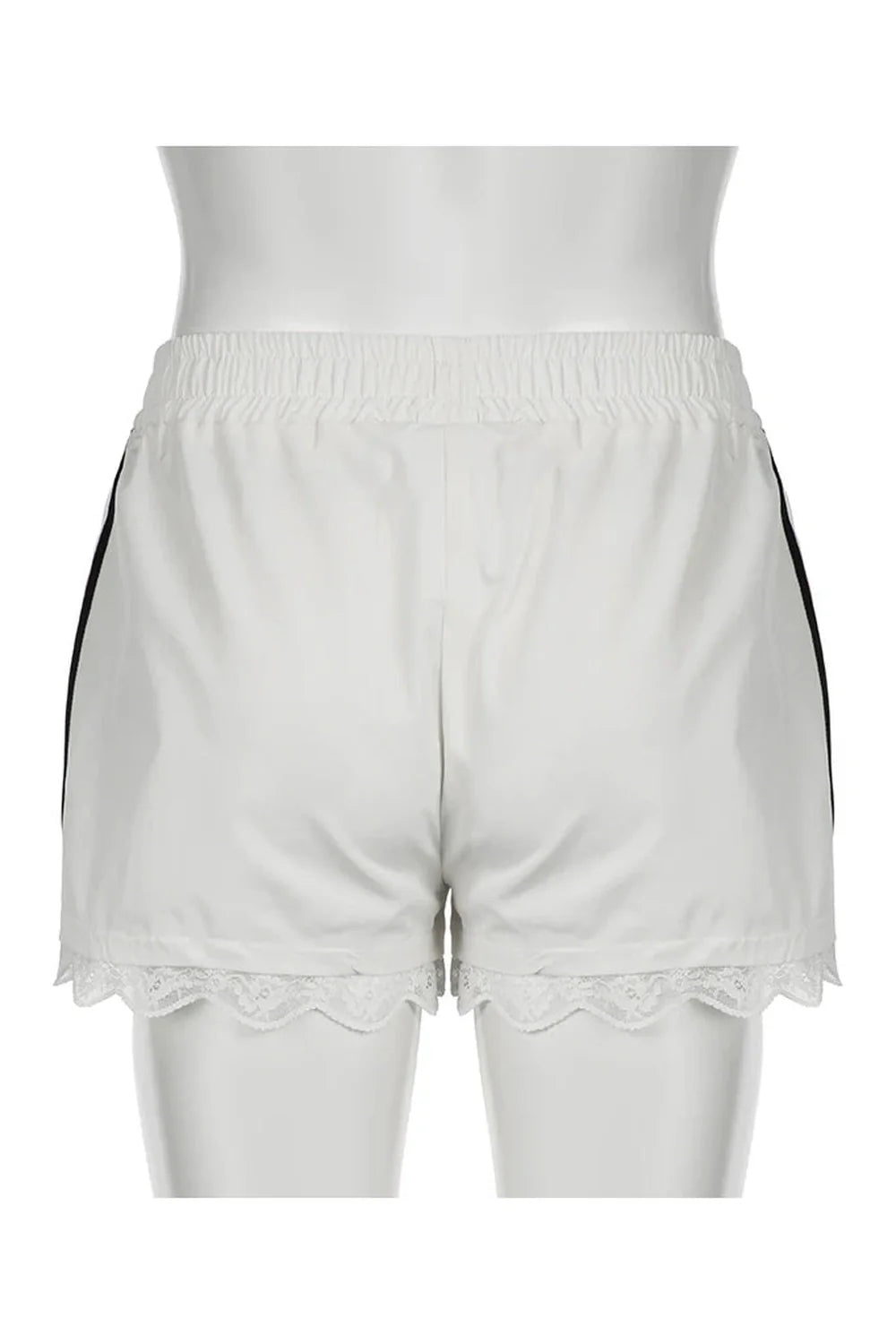 Lace-Trim Sporty Drawstring Shorts