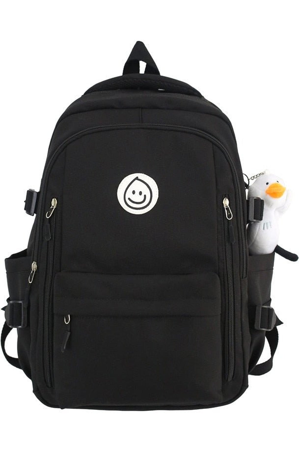 Black Large Cute College Backpack for school.