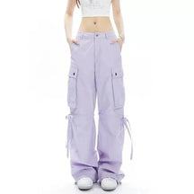 Stylish Lavender Dream Cargo Pants in PURPLE.