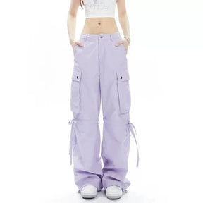 Stylish Lavender Dream Cargo Pants in PURPLE.