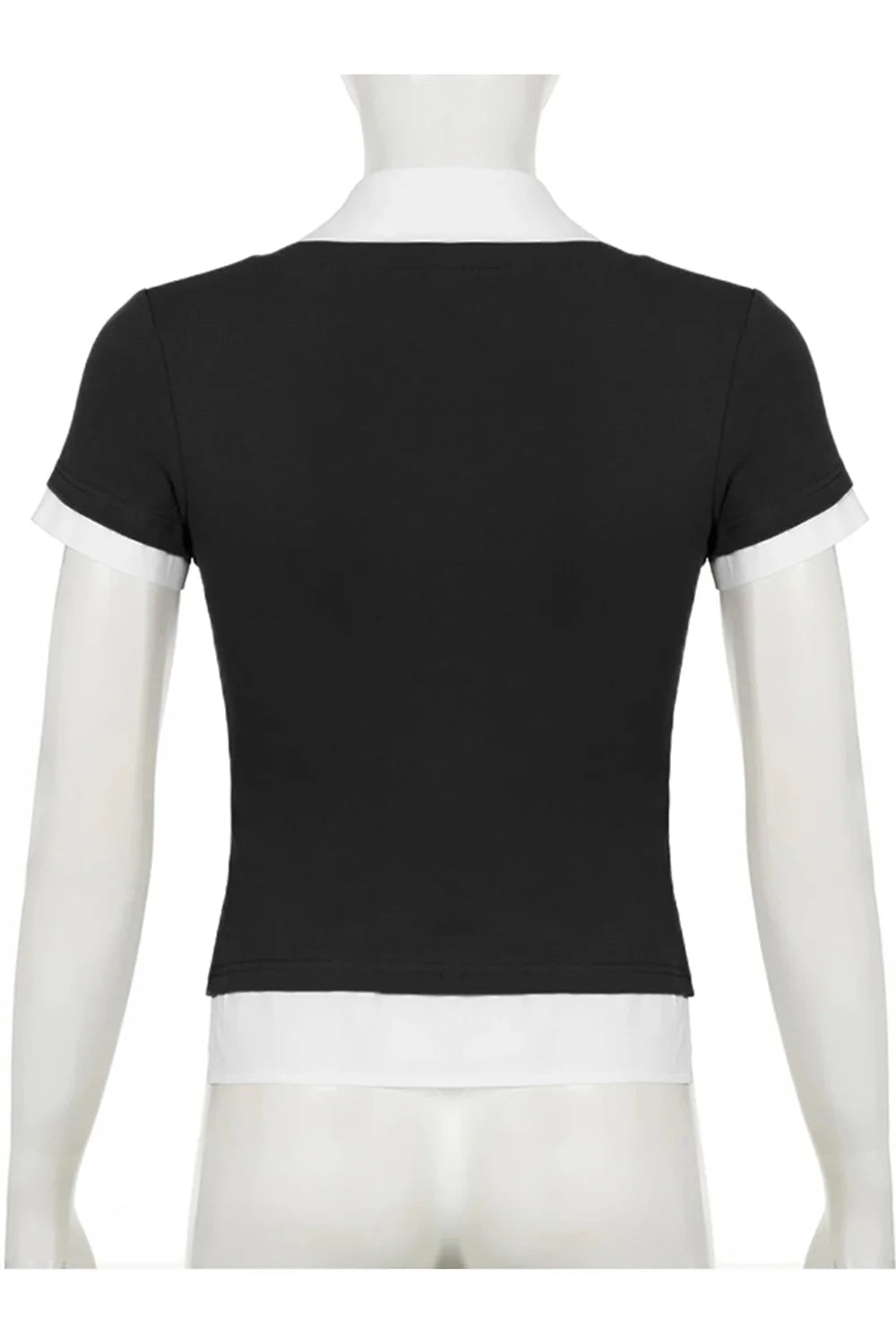 Layered Collared Contrast Top