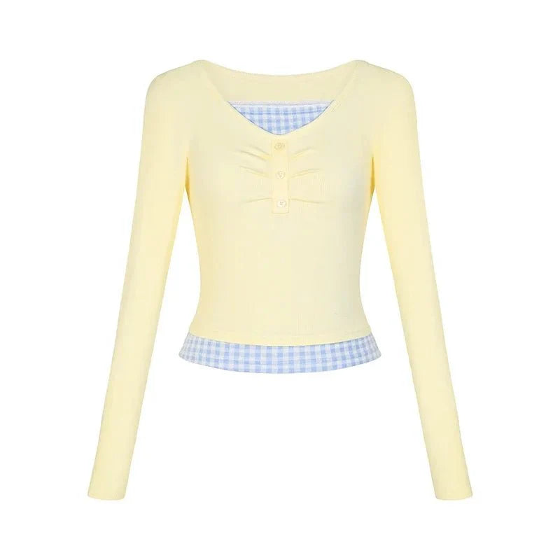 Yellow Lemon Gingham top exudes fresh summer vibes.