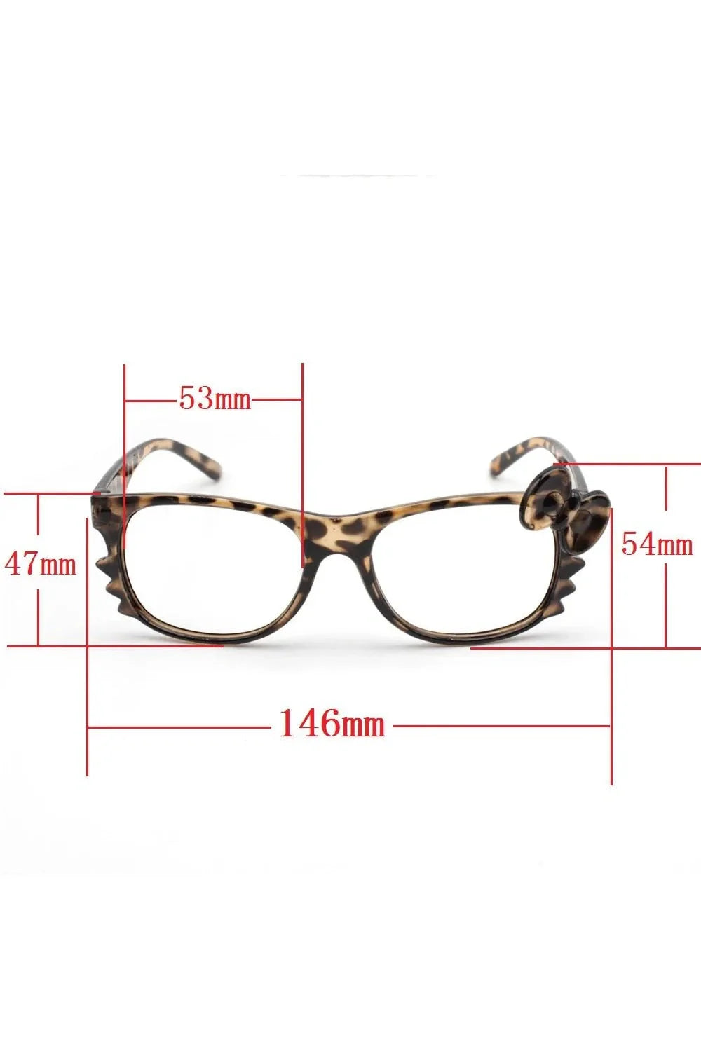 Leopard Bow Geek Chic Glasses