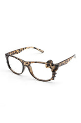 Leopard Bow Geek Chic Glasses