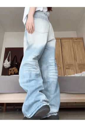 Light Wash Oversized Baggy Jeans