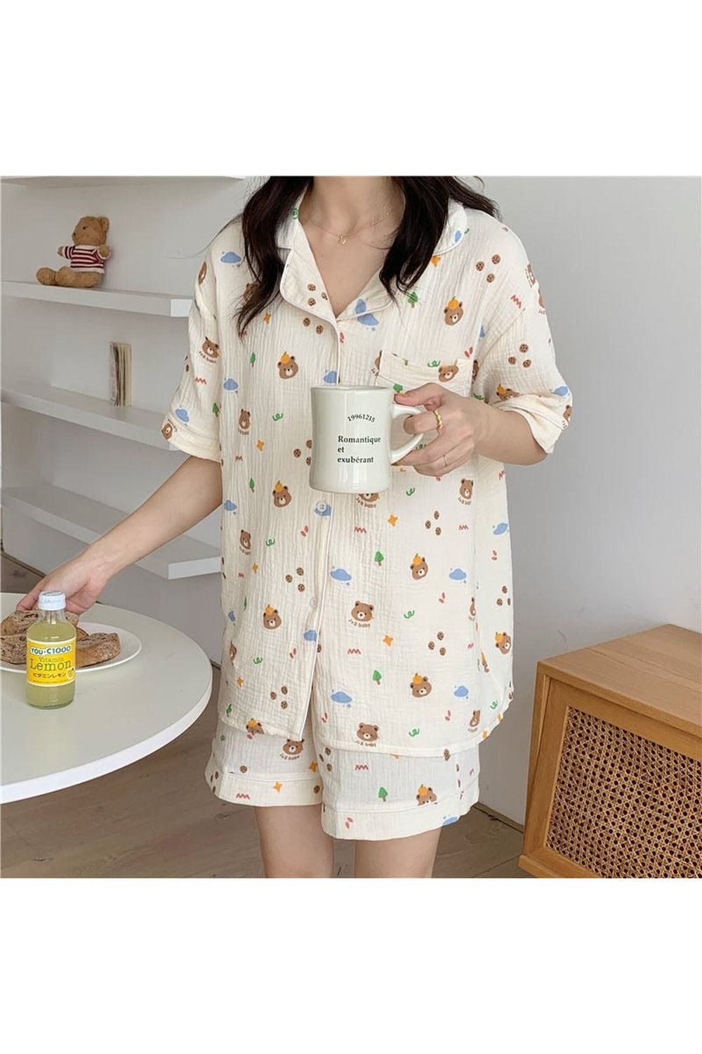 Long Sleeve Bear Print Pajama