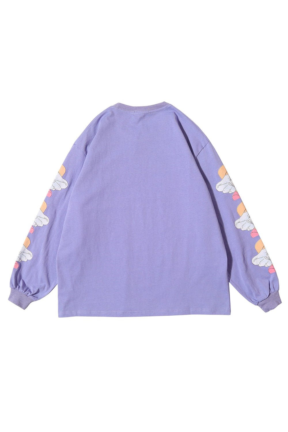 White Long Sleeve Kawaii Sweatshirt: Cute and cozy.