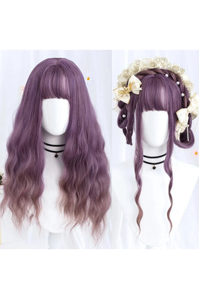 Long Wavy Purple Wig