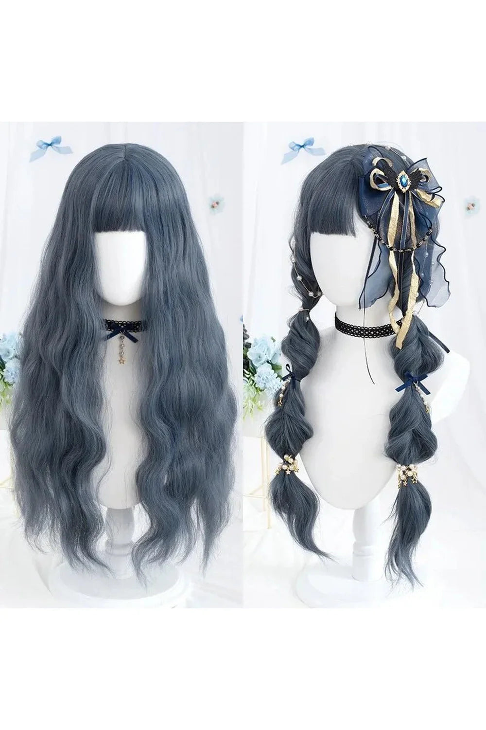 Long Wavy Purple Wig