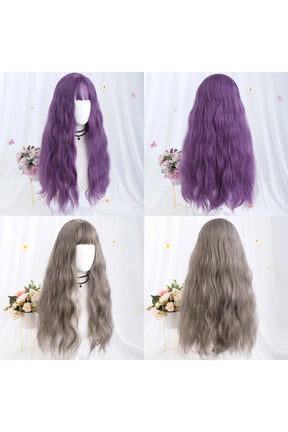 Long Wavy Purple Wig