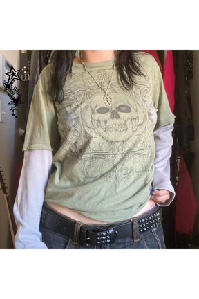 Gothic Cross Layered T-Shirt, Type 4, fashionable.