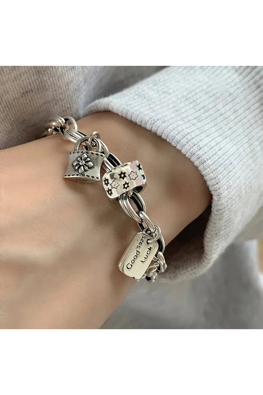 Lucky Charm Silver Bracelet