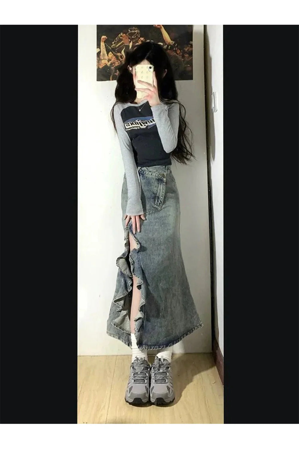 Mermaid Denim Skirt