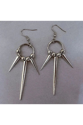 Metallic Spike Drop Earrings