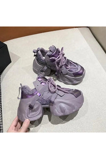 Metallic Violet Chunky Sneakers variant 3 with shimmer.