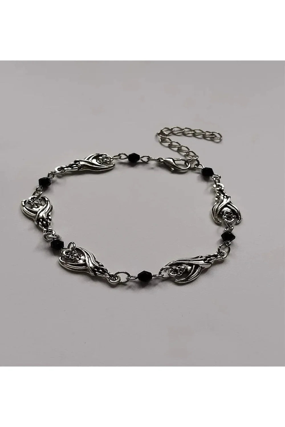 Chic Midnight Bat Charm Bracelet, variant 2, elegant.