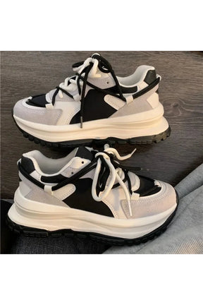 Mixed Color Platform Sneakers