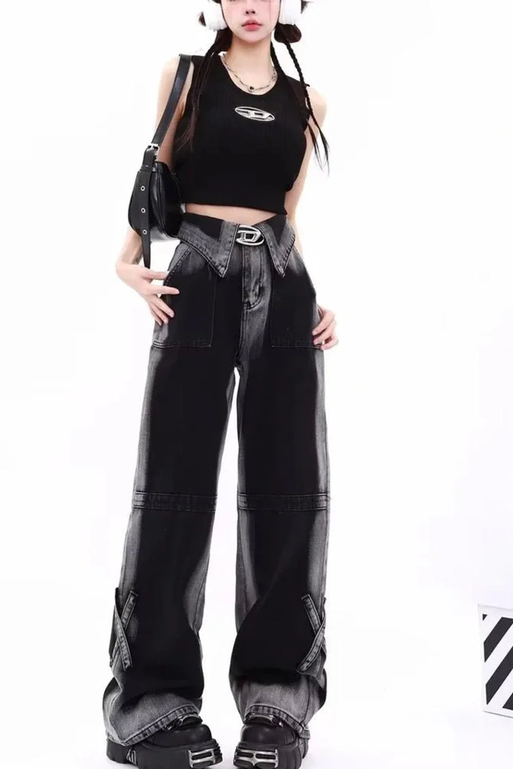 Fall Monochrome Majesty Wide-Leg Jeans