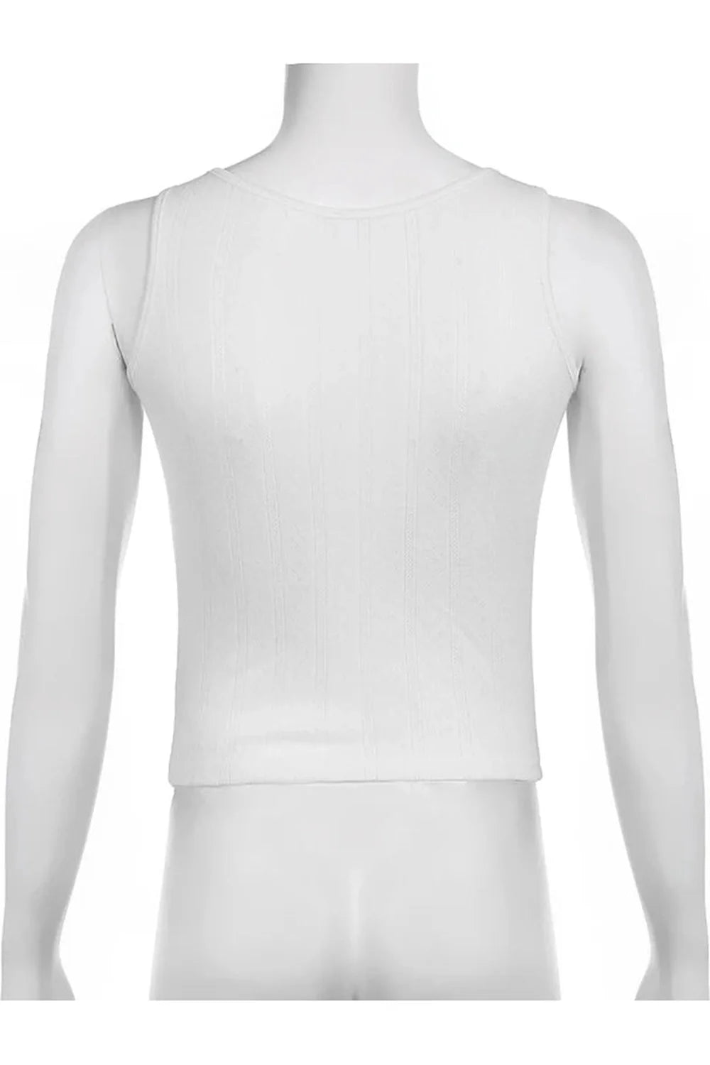 White Monochrome Ribboned Elegance Top exudes sophistication.