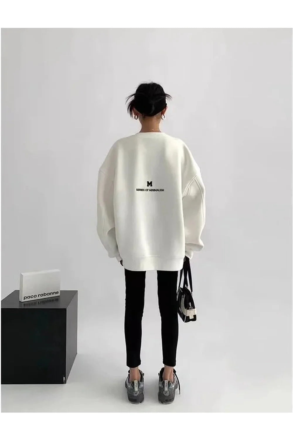 Monochrome Varsity M Oversized Sweatshirt