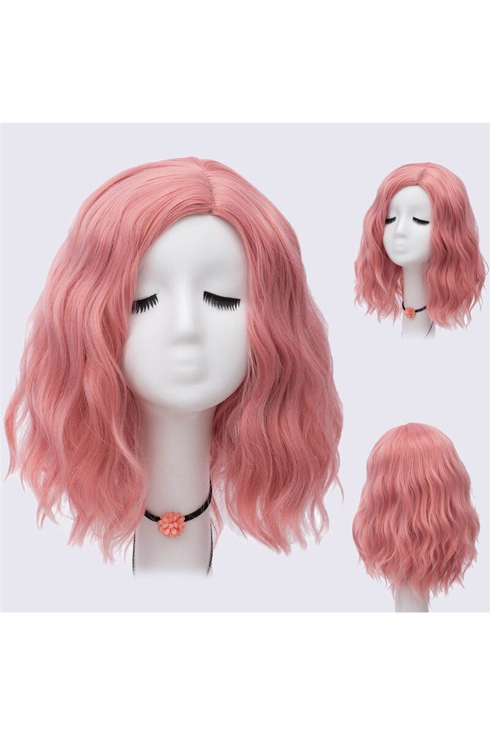 Multicolor Short Wave Wig