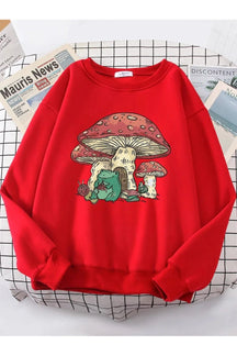 Mushroom House Frog Oversize Women's Sweatshirt