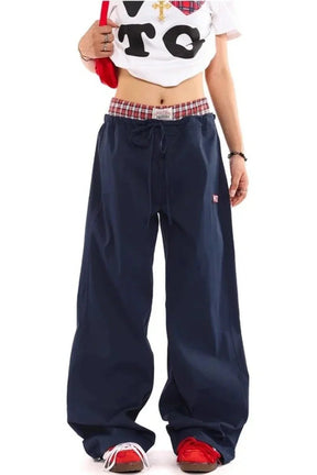 Navy Baggy Streetwear Pants