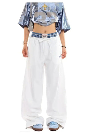 White variant of Navy Baggy Streetwear Pants.