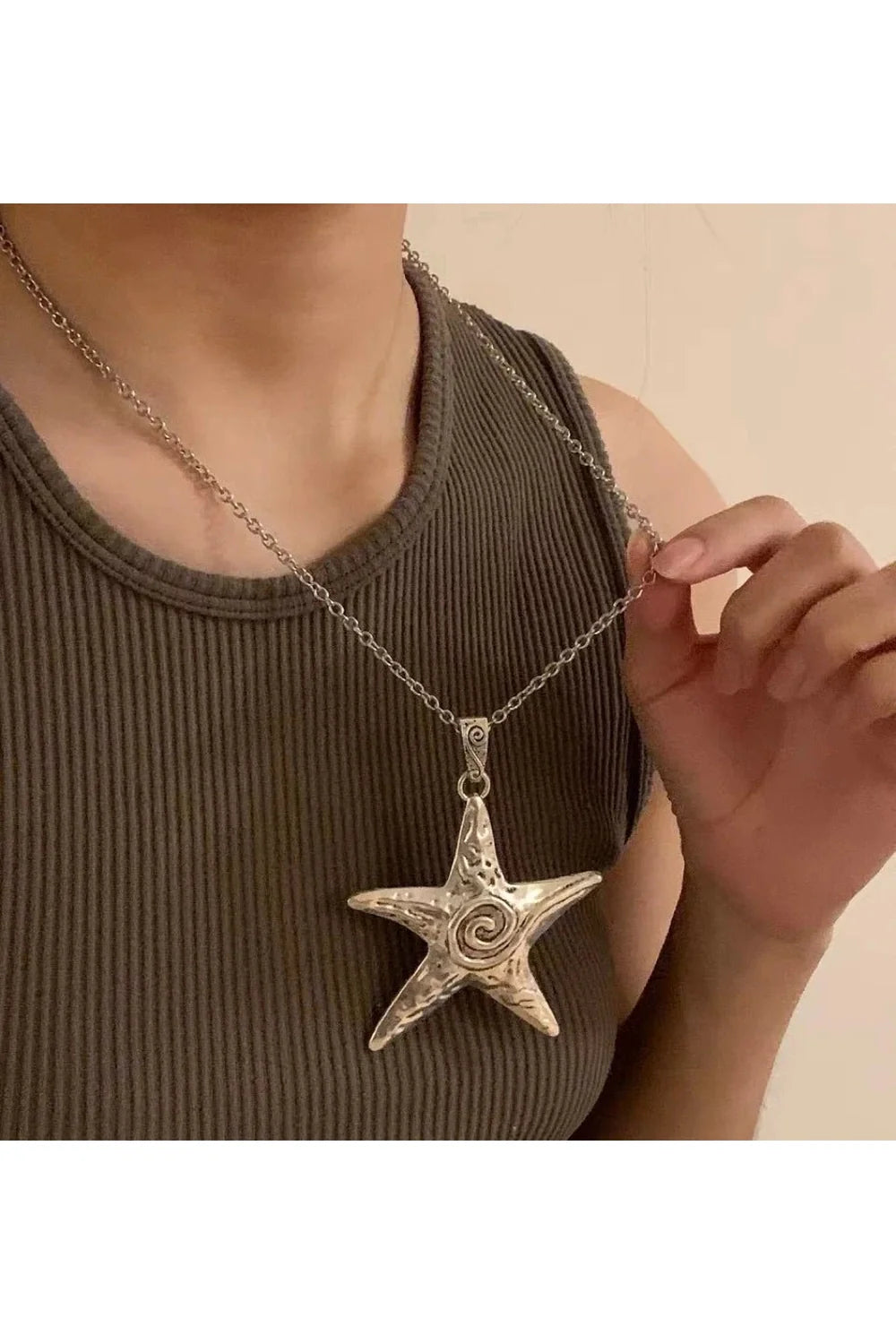 Ocean Spiral Star Pendant Necklace