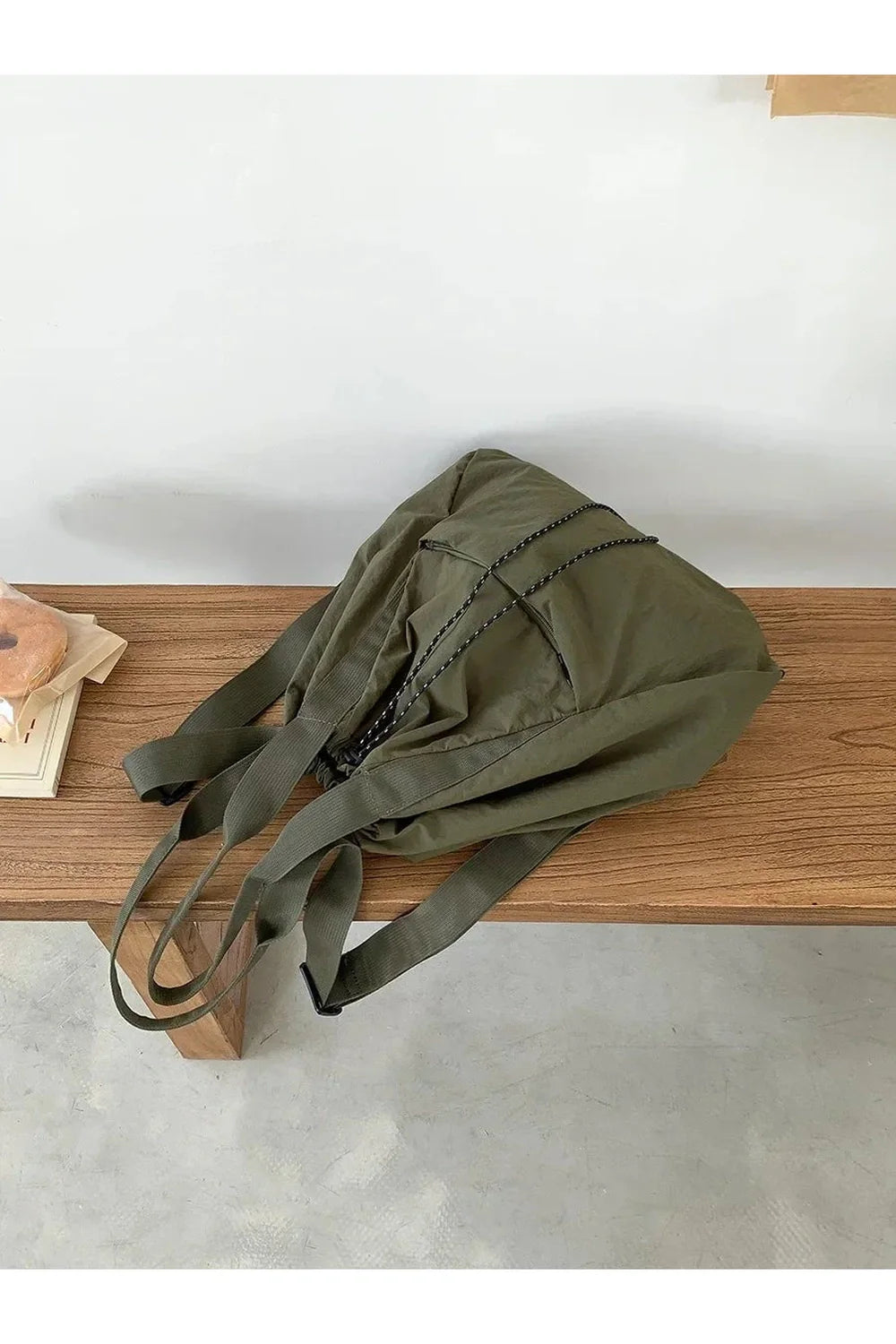 Olive Urban Drawstring Backpack