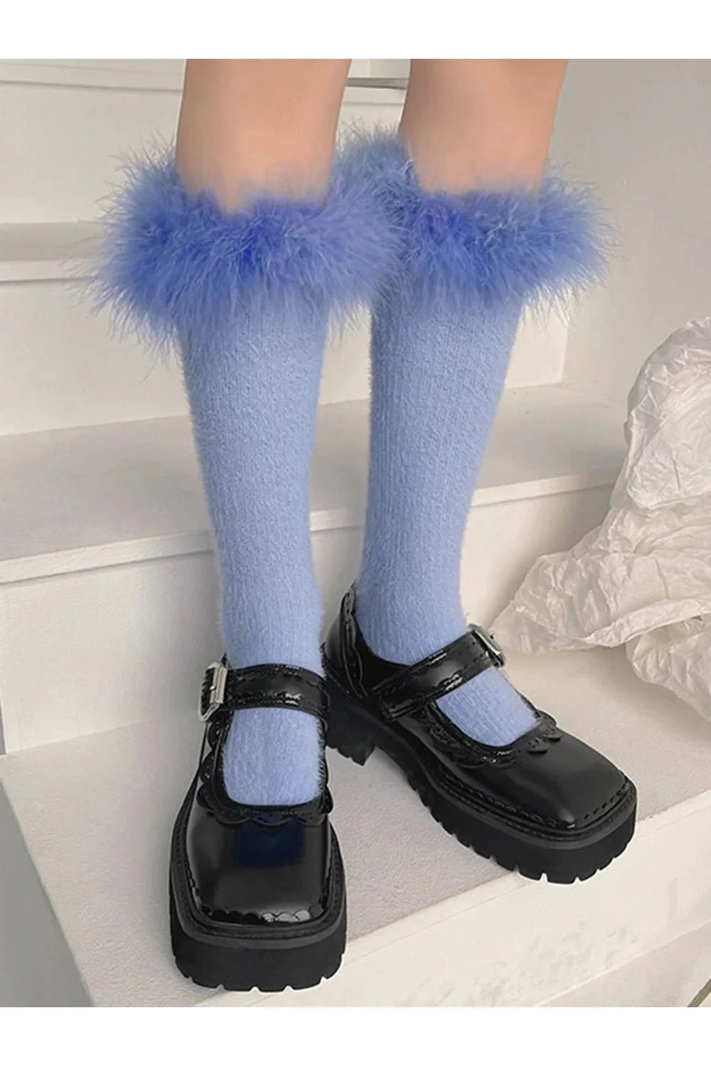 Ostrich Feather Candy Color Socks