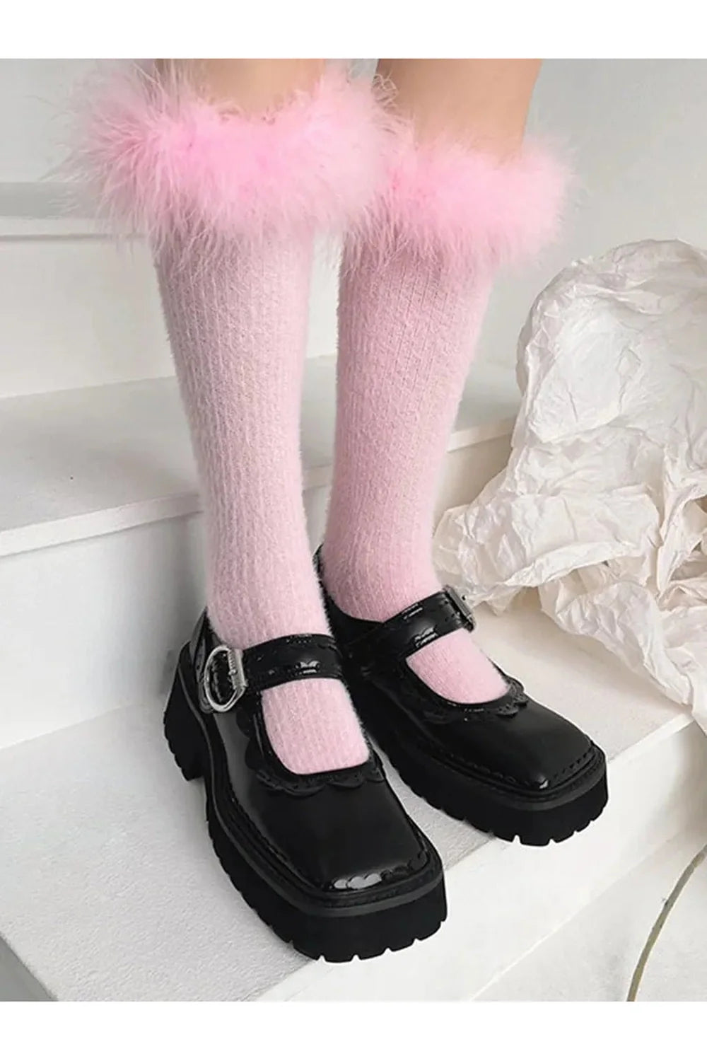 Ostrich Feather Candy Color Socks