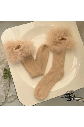 Ostrich Feather Candy Color Socks