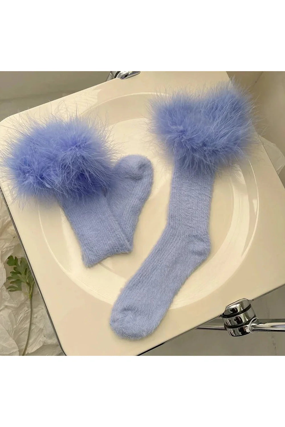 Ostrich Feather Candy Color Socks