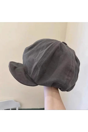 Oversized Berets Caps in gray, featuring cozy design.