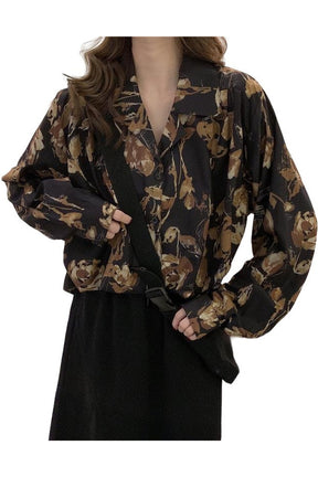 Oversized Boho Dark Shirt photo with unique design.