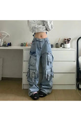 Oversized Cargo Denim Pants