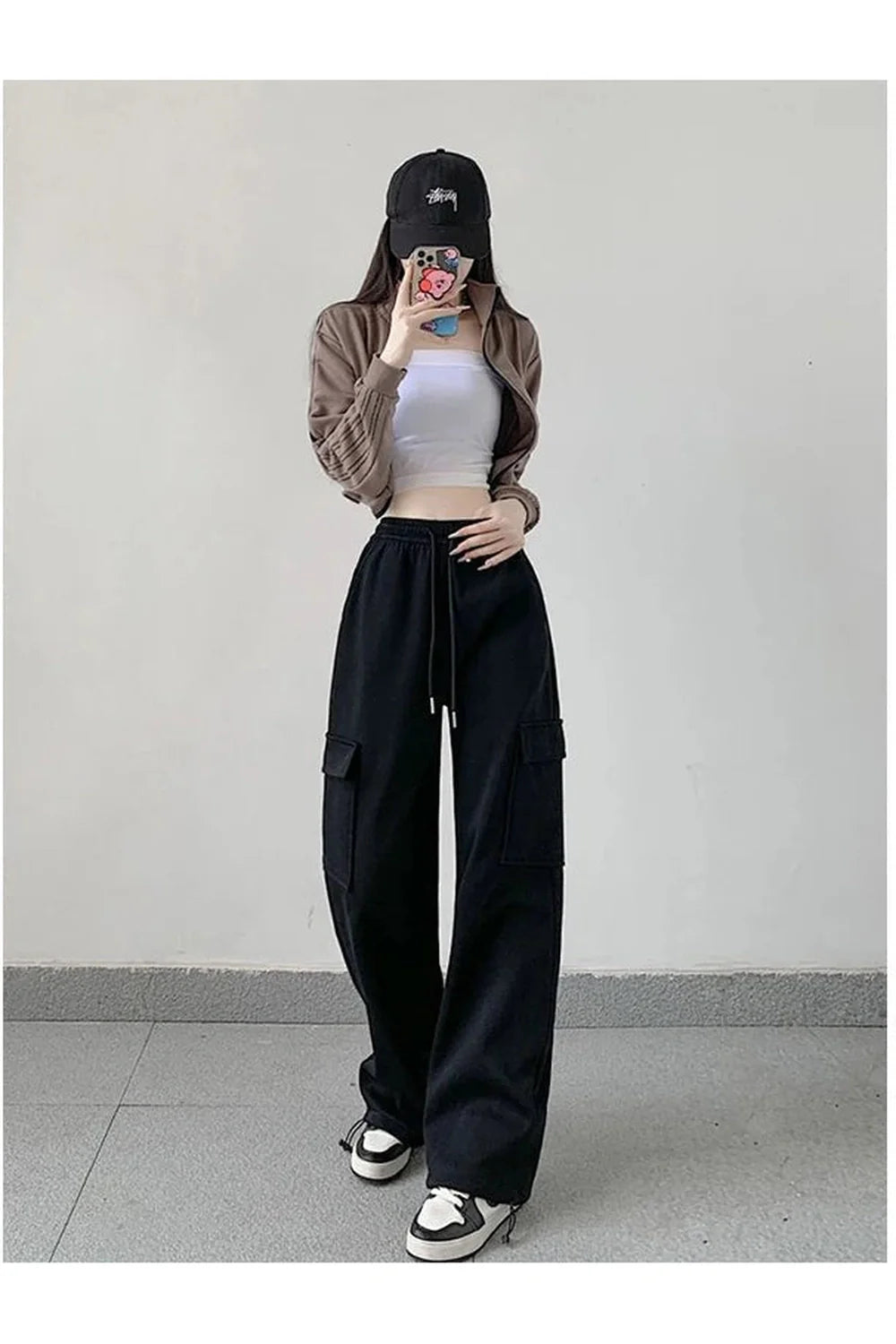 Oversized Cargo High Waist Women's Pants