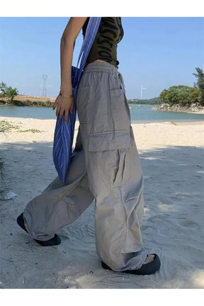 Oversized Cargo Parachute Pants