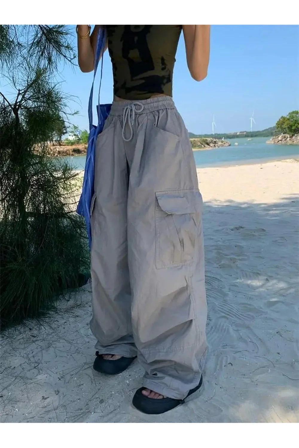 Oversized Cargo Parachute Pants