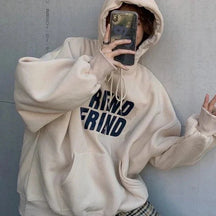 Oversized Friend Graphic Hoodie