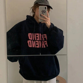 Oversized Friend Graphic Hoodie