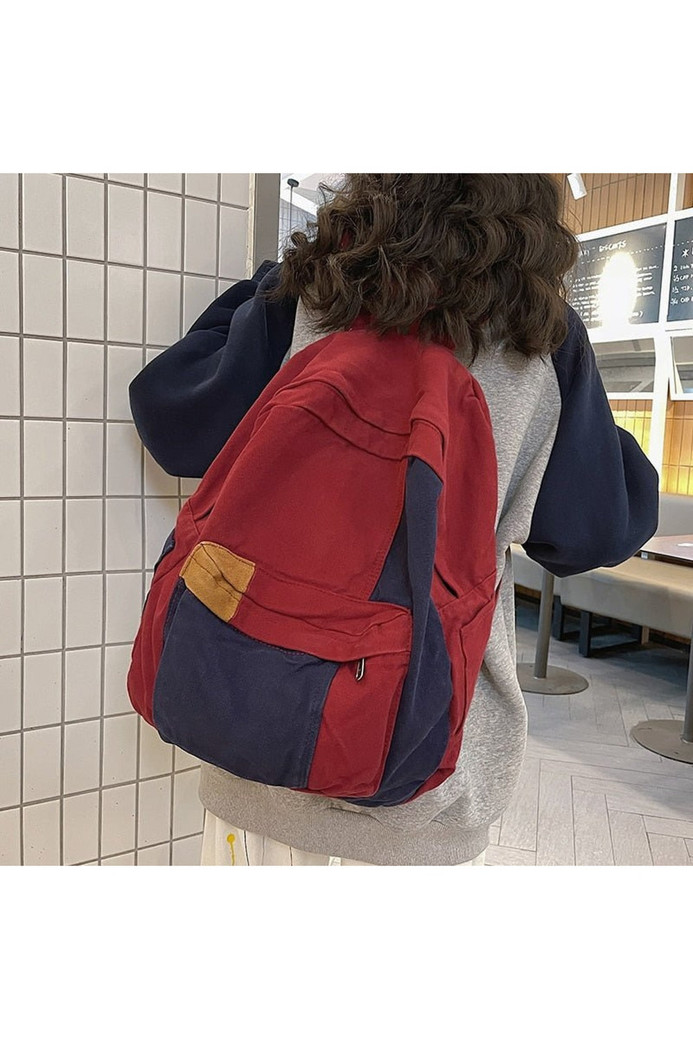 Panelled Canvas Backpack