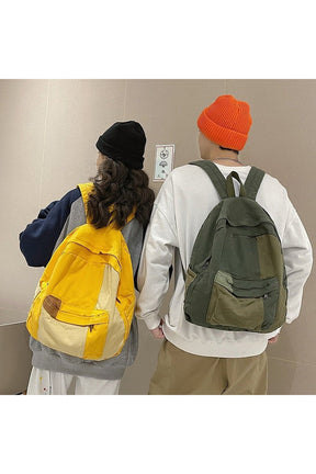 Panelled Canvas Backpack