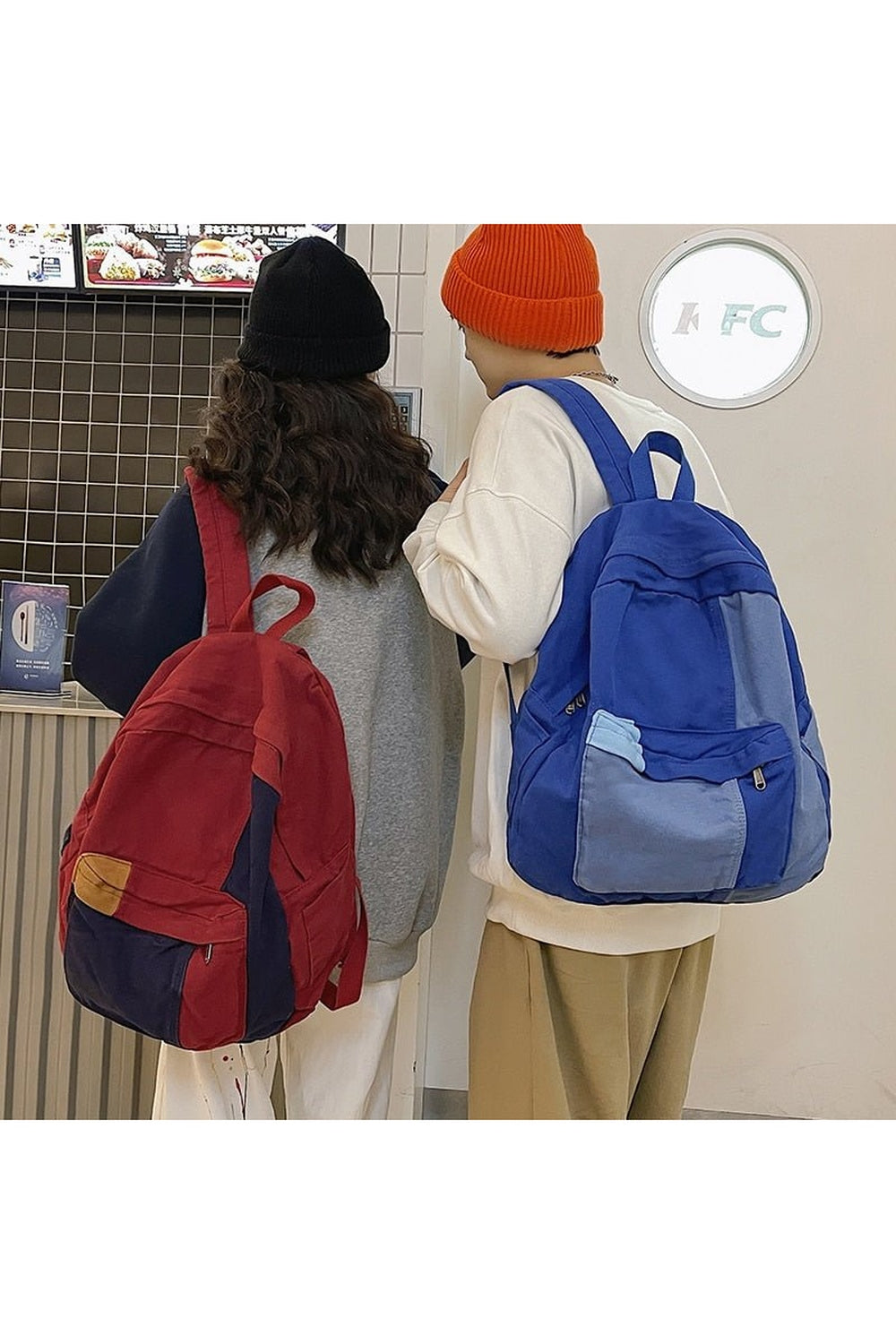 Panelled Canvas Backpack