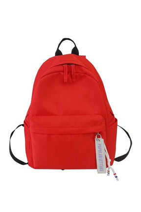 Red Pastel Colors Students Backpack for school.