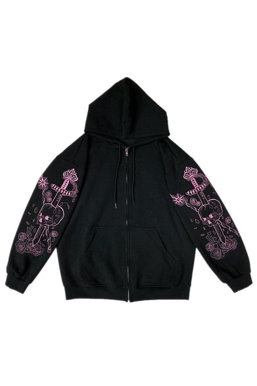 Fall Pastel Goth Zip Up Hoodie