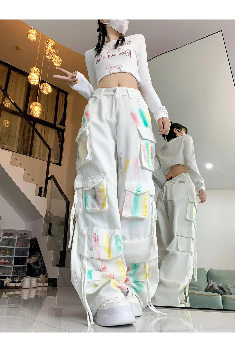 Pastel Graffiti Cargo Pants