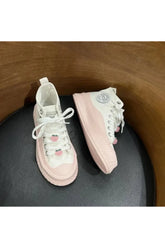 Pastel Peach Sneakers in Pink, Heel 3.5cm.