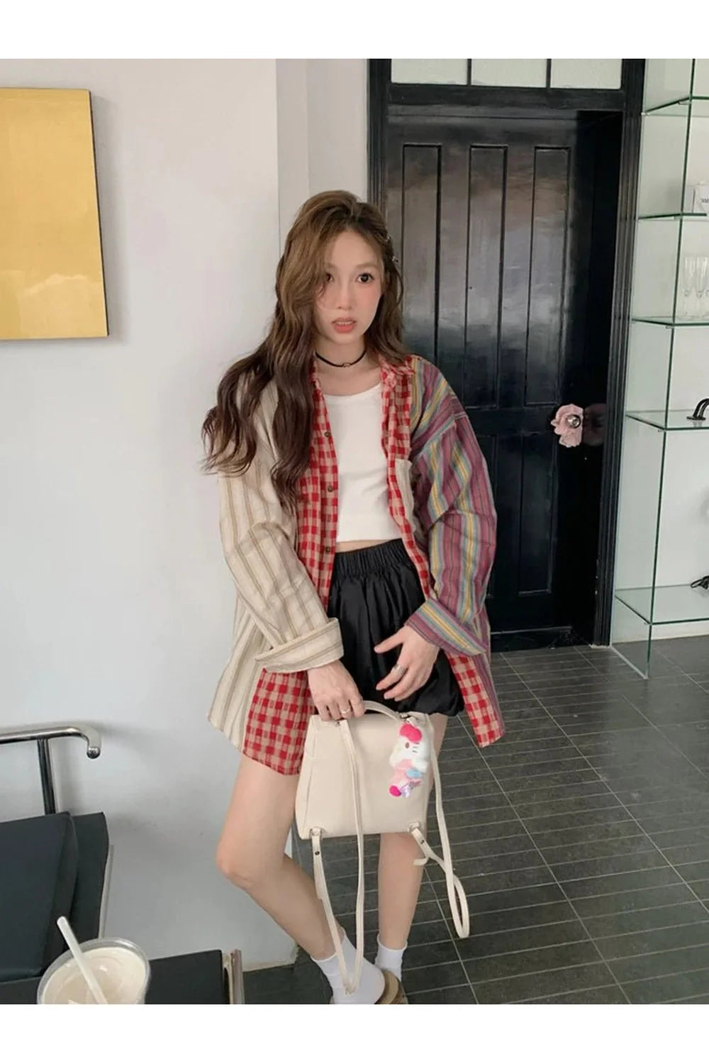 Patchwork Harmony Oversized Shirt